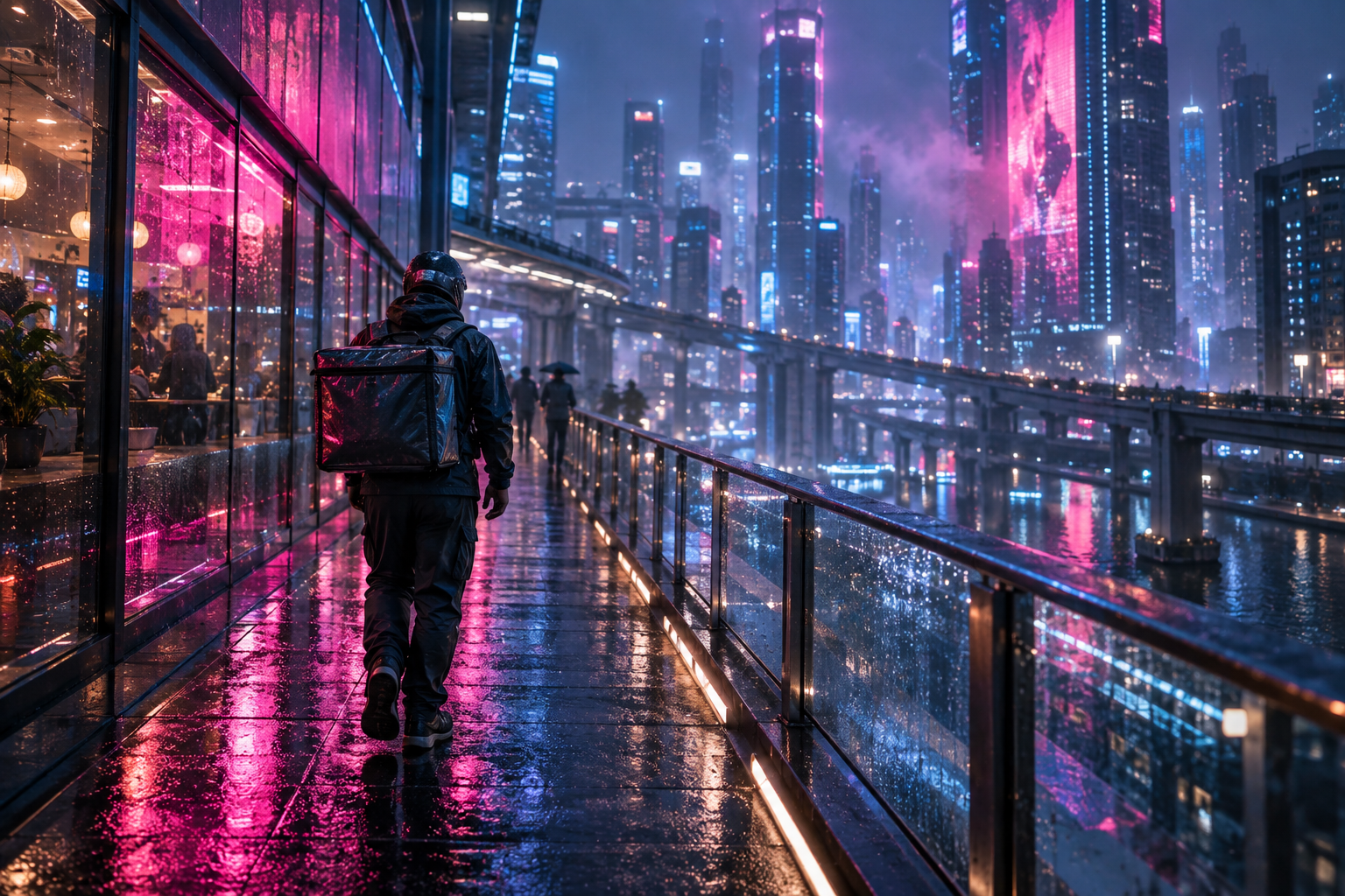 霓虹赛博电影风格
